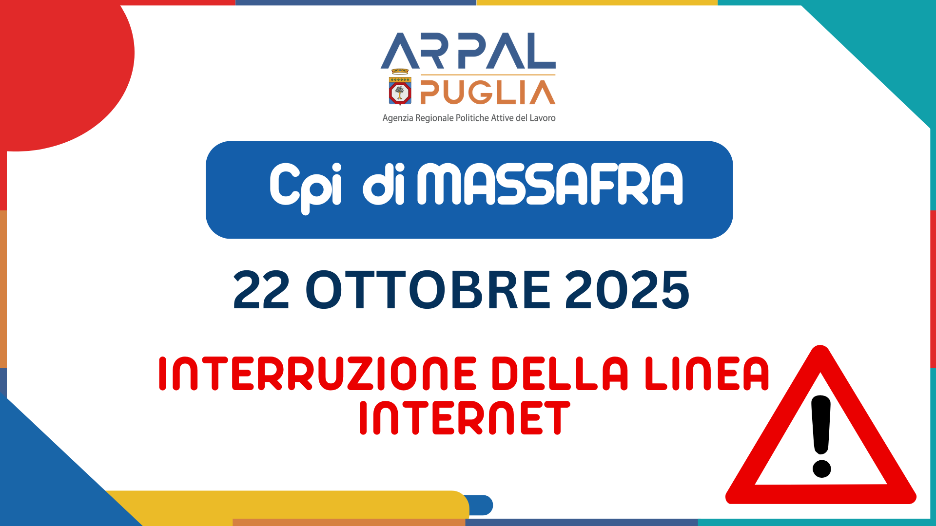 INTERRUZIONE ENERGIA ELETTRICA CPI Massafra